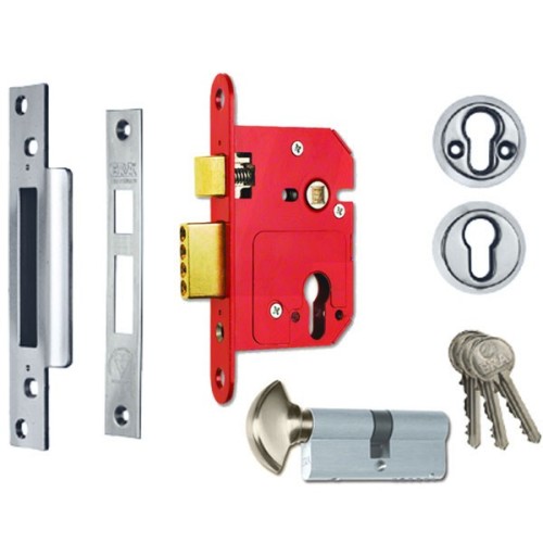 ERA FORTRESS EURO PROFILE BRITISH STANDARD RATED MORTICE SASHLOCK KIT - KEY / TURN CYLINDER